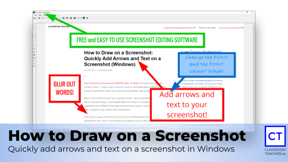 How to Draw on a Screenshot Quickly Add Arrows and Text on a